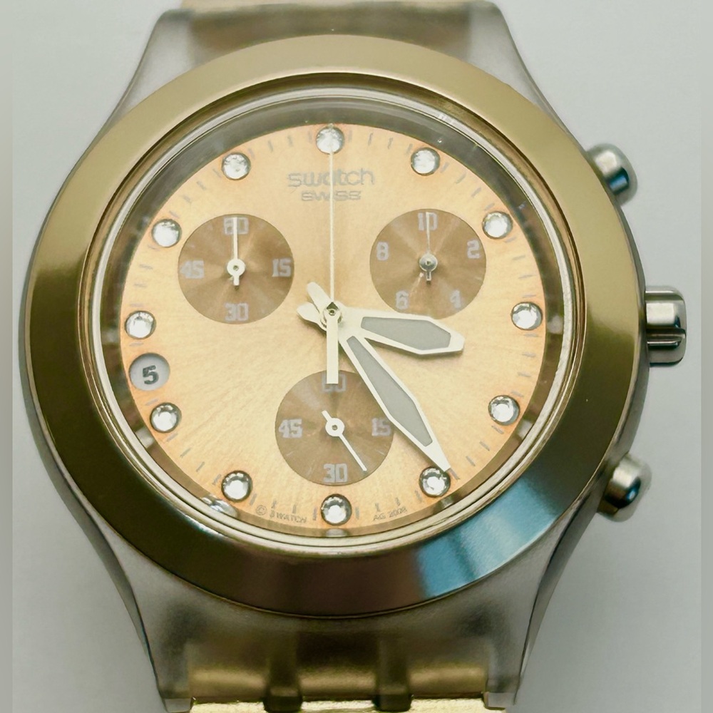 Swatch Chronograph Irony Diaphane- Unisex